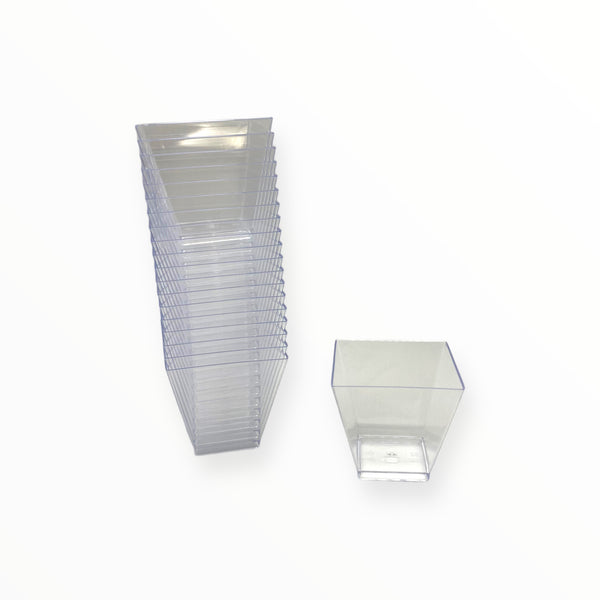 Plastique - Mini Envases en Cubo 2.3oz/20pcs (Appetizers)