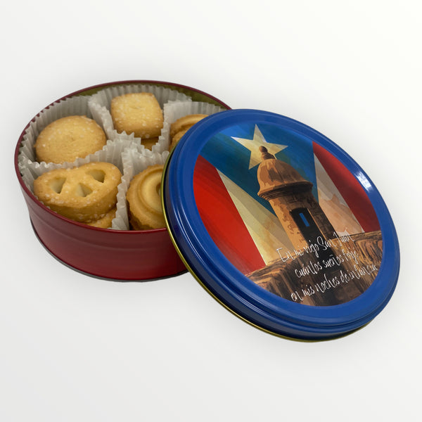 Galletas de Mantequilla en Lata con Estilo de Puerto Rico