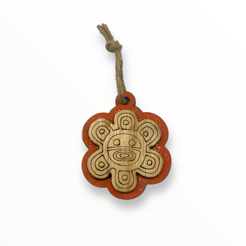Artesanía en Madera - Ornamentos Símbolos Taínos 3''