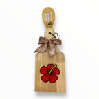 Artesanía en Madera - Set Tostonera y Cuchara B (Puerto Rico/Navidad)