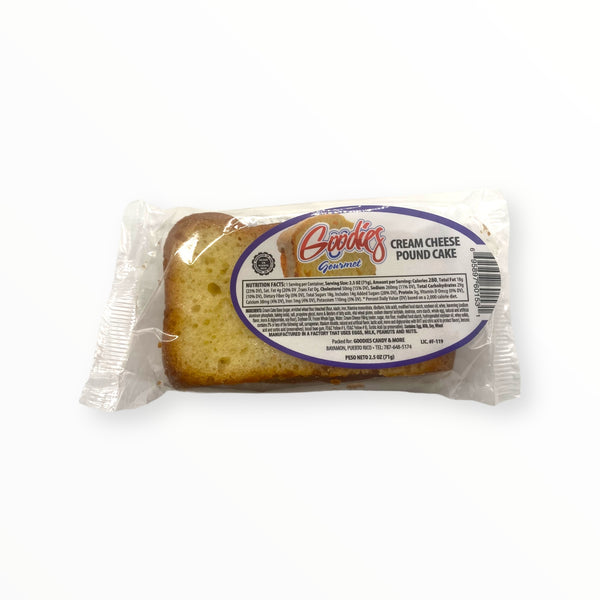 Goodies Gourmet - Cream Cheese Pound Cake / Bizcocho de Queso Crema 2.5oz