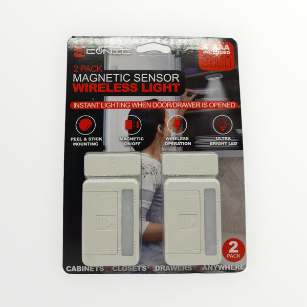 Magnetic Sensor Wireless Light 2pack (4xAAA INCLUDED)
