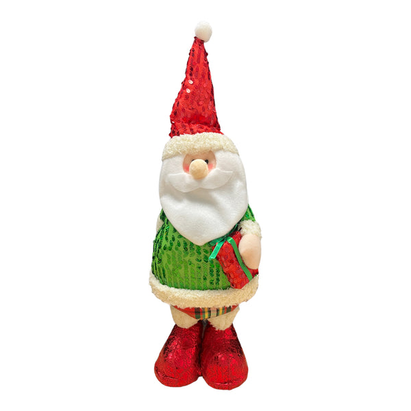 Standing Ornament Plush - (Santa Claus y Miss Claus) Red / Green 12"