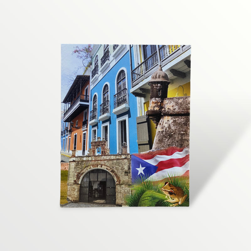 Souvenir from Puerto Rico - Small Canvas Painting