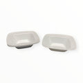 Plastique - Tazón Cuadrado Blanco 6pcs/5oz