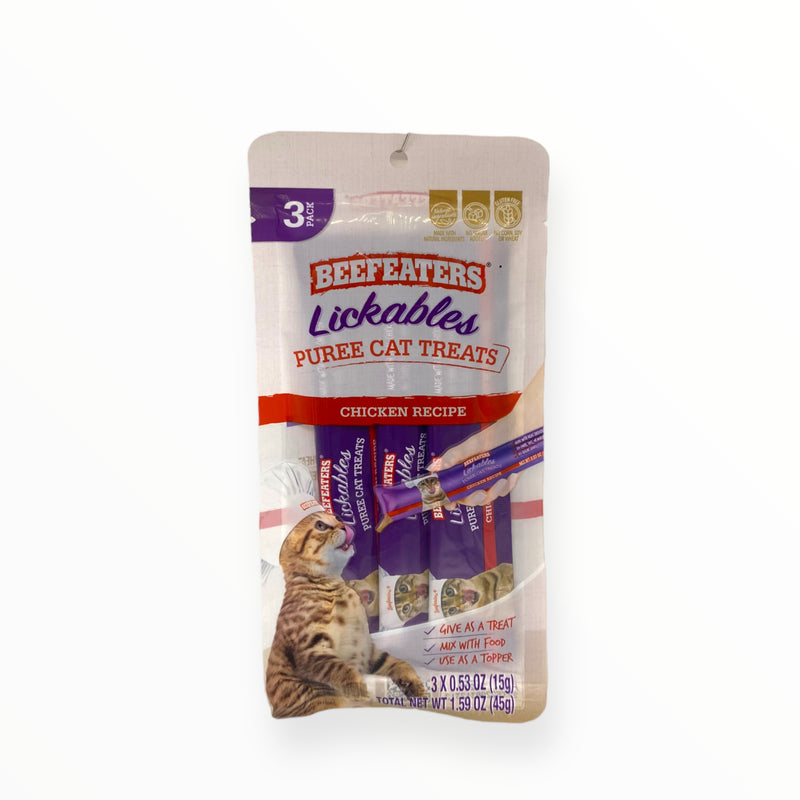 Beefeaters - Lickables Puree Cat Treat 3pcs (CHICKEN Recipe)