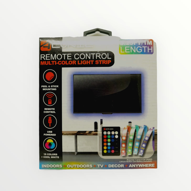 Remote Control Multi-Color Light Strip 3.25ft / 1M length