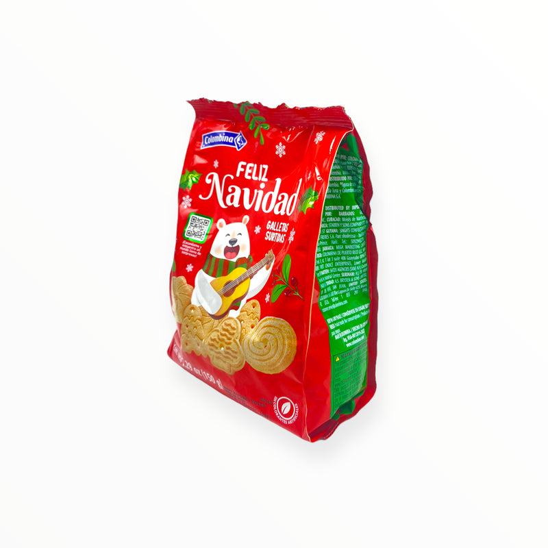 Colombina - Bolsita de Galletas Surtidas ''Feliz Navidad'' 5.29oz