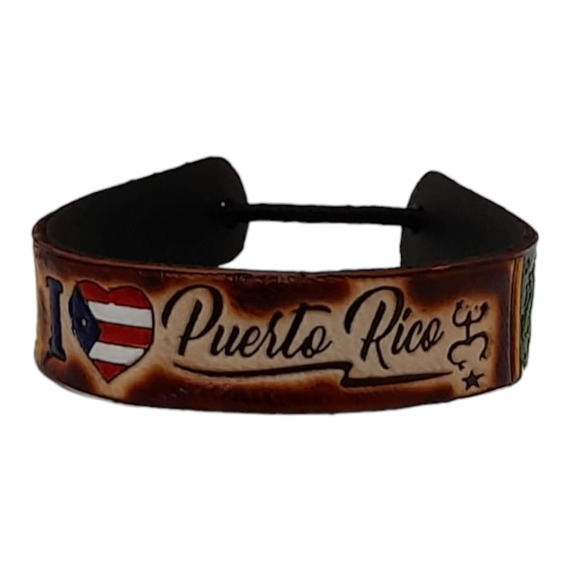 Souvenir de PR - Pulsera de Cuero (Small)