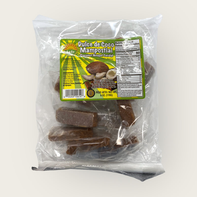 Dulces La Fe - Mampostial de Coco 6oz (Coconut Nougat Candy)