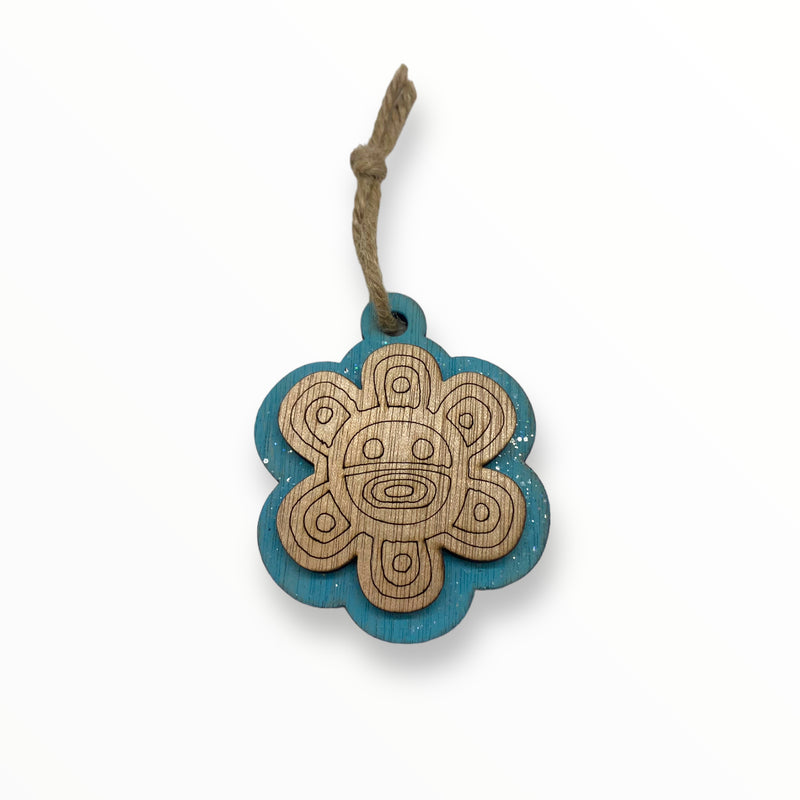 Artesanía en Madera - Ornamentos Símbolos Taínos 3''
