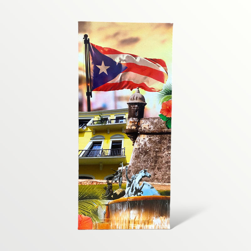 Souvenir de Puerto Rico - Cuadro en Canvas Largo