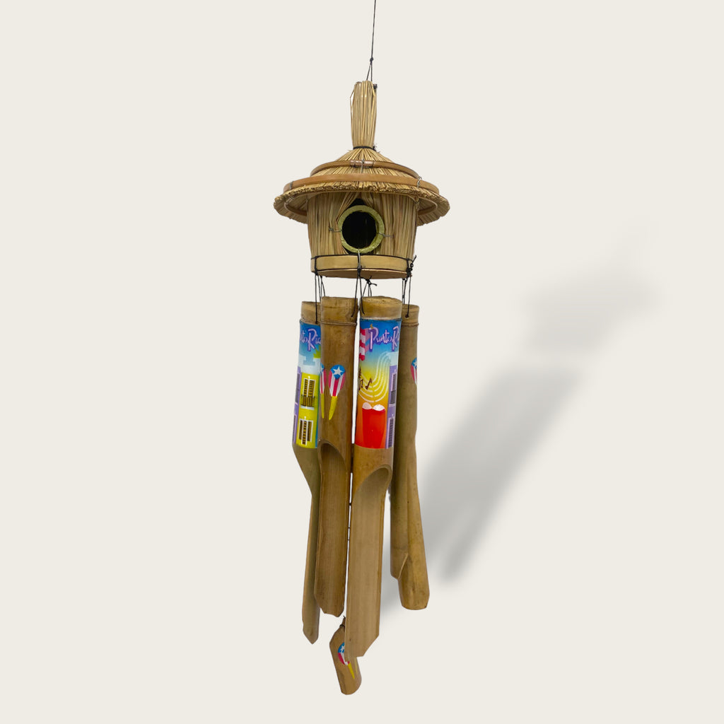 Souvenirs de Puerto Rico - Sonajeros de Bambú con Casita (Wind Chimes)