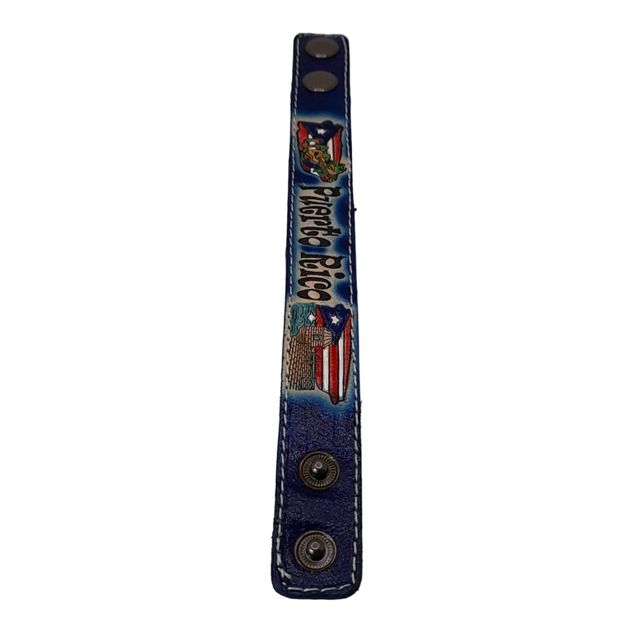 Souvenir de PR - Pulsera de Cuero (Medium)