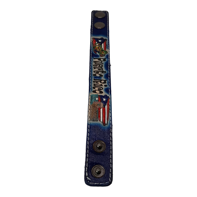 Souvenir de PR - Pulsera de Cuero (Medium)