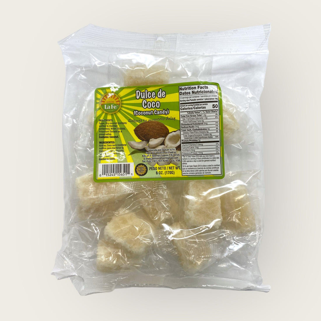 Dulces La Fe - Coconut Candy 6oz