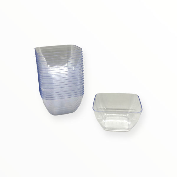 Plastique - Mini Envase Cuadrado 2.6oz/20pcs (Appetizers)
