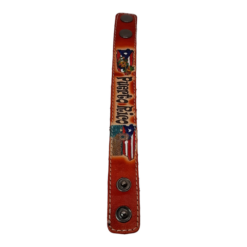 Souvenir de PR - Pulsera de Cuero (Medium)