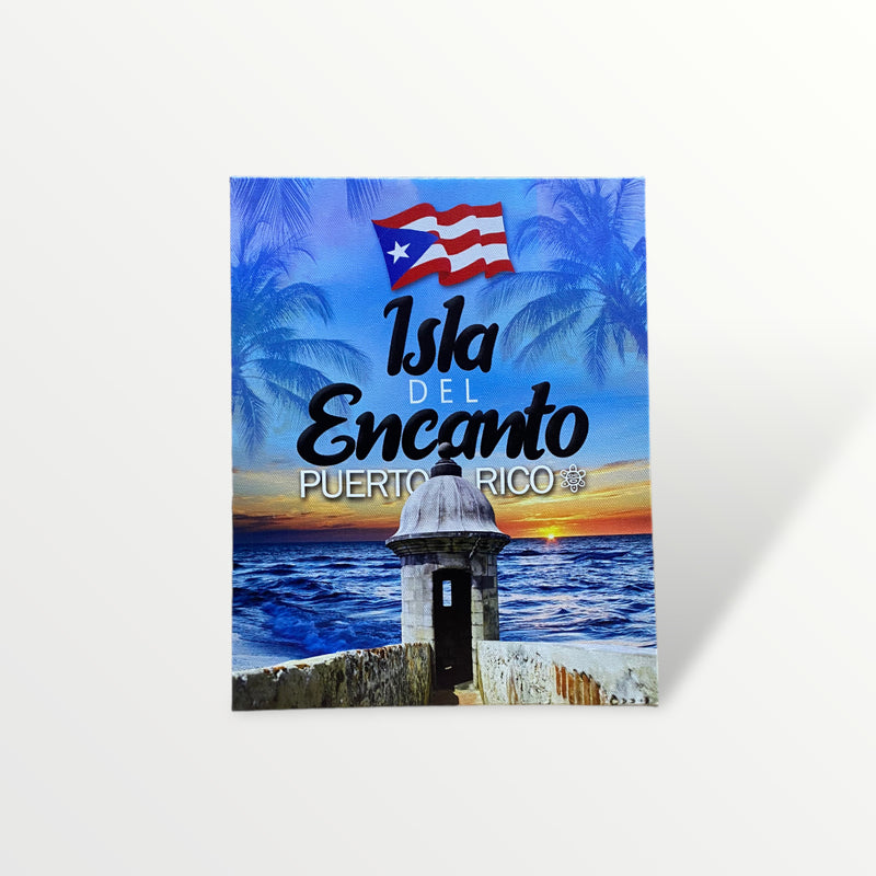 Souvenir from Puerto Rico - Small Canvas Painting