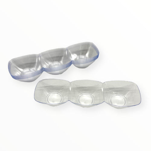 Plastique - Bandeja Triple para Dulces 6pcs (Appetizers)