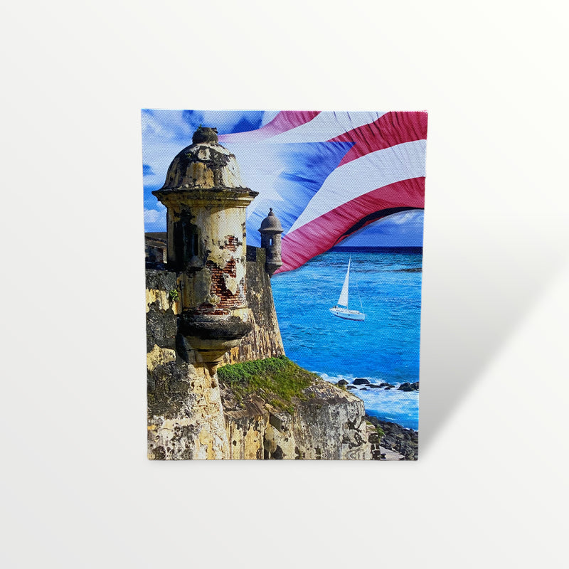 Souvenir from Puerto Rico - Small Canvas Painting