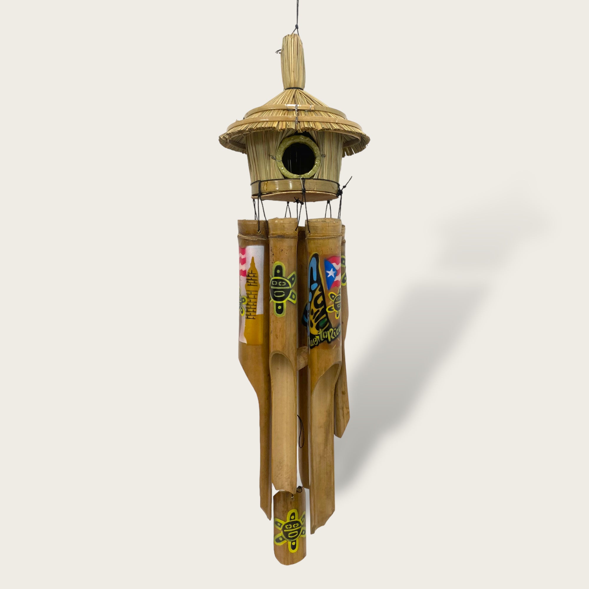 Souvenirs de Puerto Rico - Sonajeros de Bambú con Casita (Wind Chimes)
