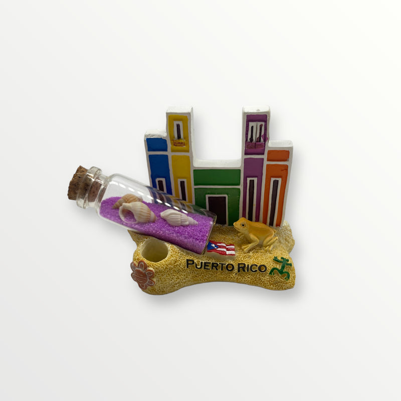 Puerto Rico Souvenirs - Pencils with Bottle / San Juan Houses (8.3cm)