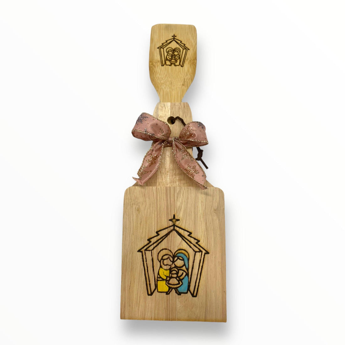 Wood Crafts - Tostonera and Spoon Set A (Puerto Rico/Christmas)