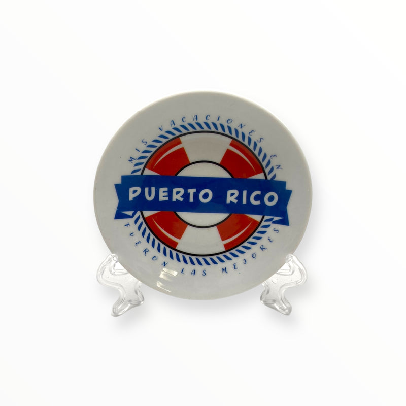 Souvenirs de Puerto Rico - Plato Decorativo con Stand (Variedad)
