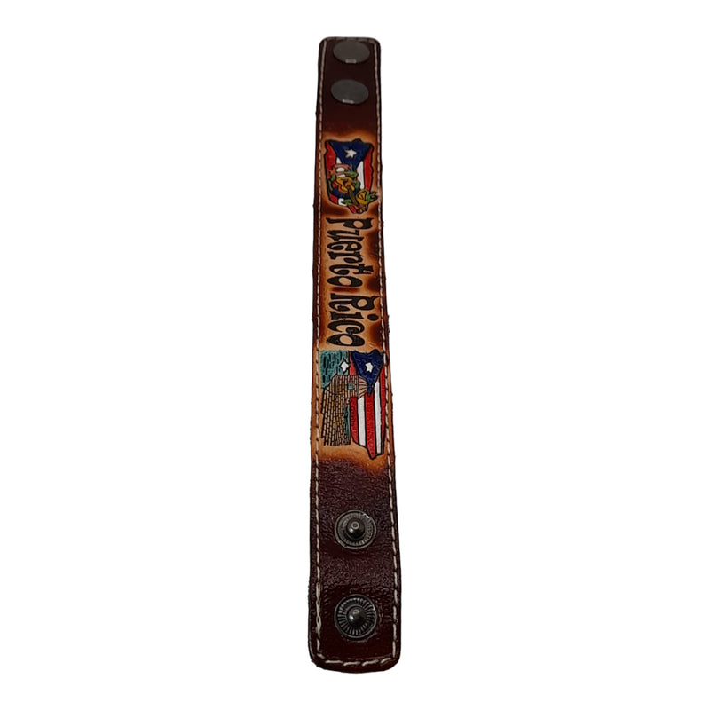 Souvenir de PR - Pulsera de Cuero (Medium)