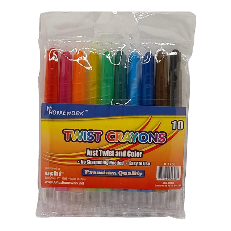 A+ Homework - Twistable Crayons (10 Pack)