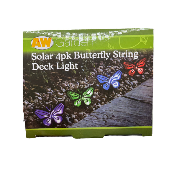 AW Garden - Solar 4PK Butterfly String Deck Light