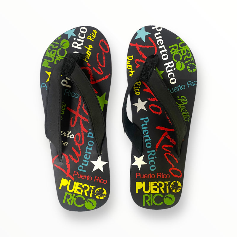 Souvenir de Puerto Rico - Sandalias Con Palabra ''Puerto Rico'' En Parte Posterior (B)