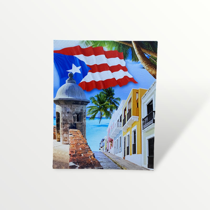 Souvenir from Puerto Rico - Small Canvas Painting