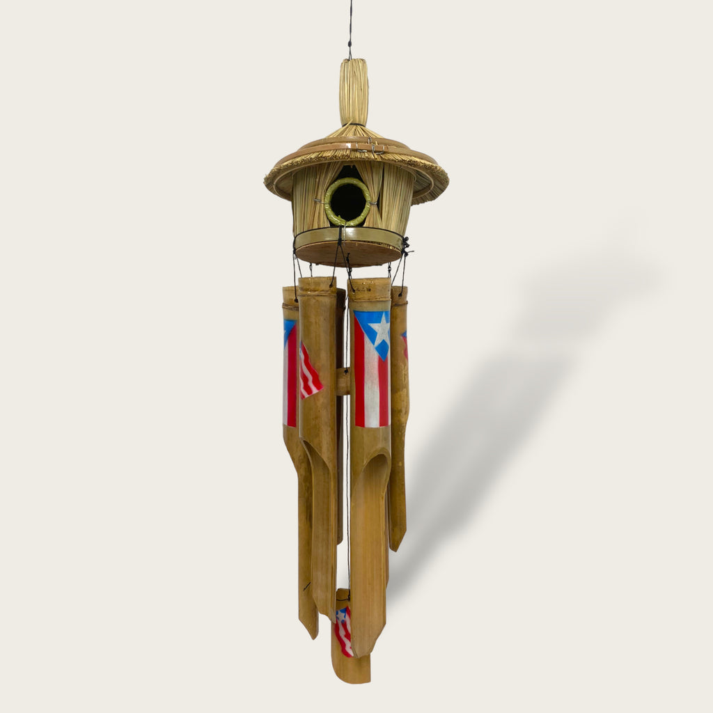 Souvenirs de Puerto Rico - Sonajeros de Bambú con Casita (Wind Chimes)