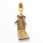 Artesanía en Madera - Set Tostonera y Cuchara A (Puerto Rico/Navidad)