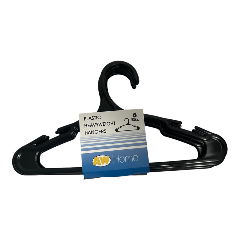 Plastic Heavyweight Hangers 6PK