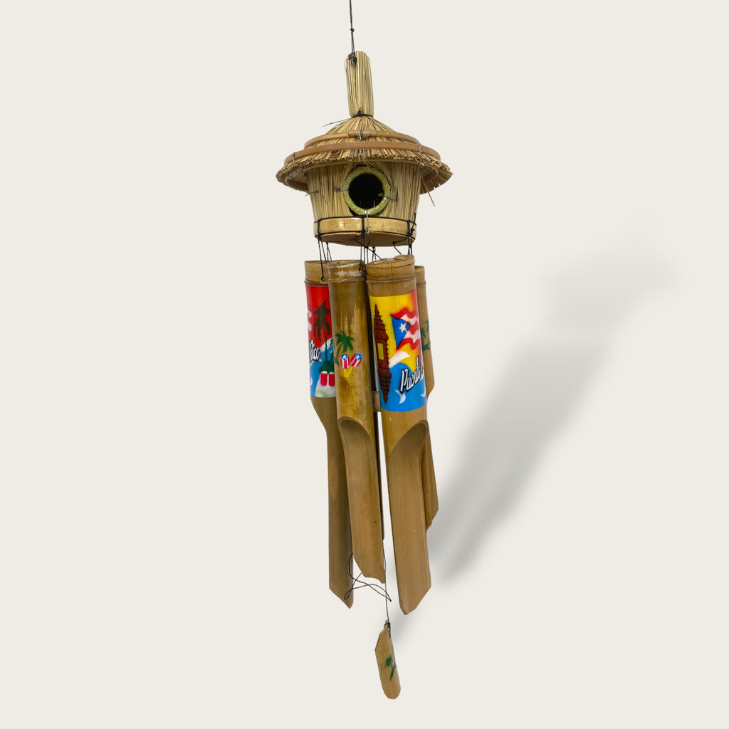 Souvenirs de Puerto Rico - Sonajeros de Bambú con Casita (Wind Chimes)