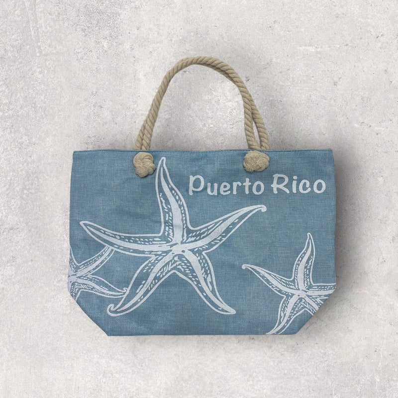 Souvenirs de Puerto Rico - Bolsos de Playa / Color Azul Pastel