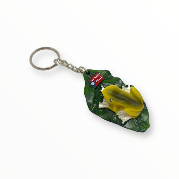 Puerto Rico Souvenirs - Coquí Leaf Keychains