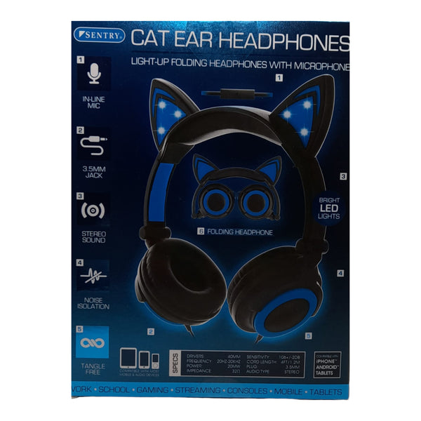 Cat Ear - Folding Light-Up Headphones w/ Mic