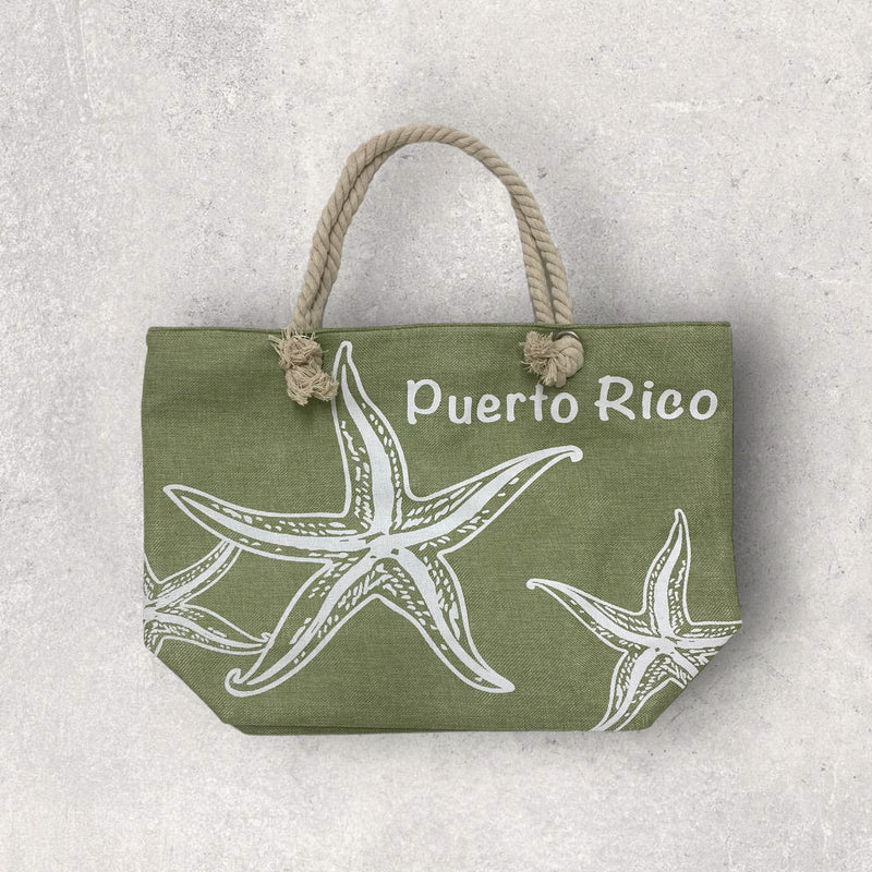 Souvenirs de Puerto Rico - Bolsos de Playa / Color Verde Pastel