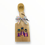 Artesanía en Madera - Set Tostonera y Cuchara D (Puerto Rico/Navidad)