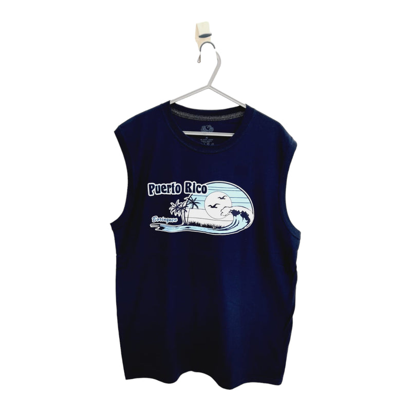 Souvenir de Puerto Rico - Sleeveless Shirts (Blue)
