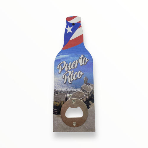 Puerto Rico Souvenir - Bottle Opener with Magnet (Small)