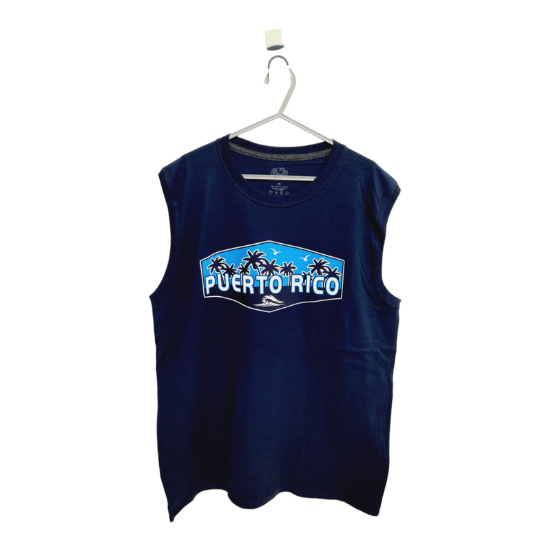 Souvenir de Puerto Rico - Sleeveless Shirts (Blue)