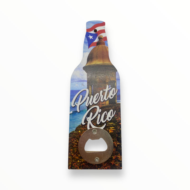 Souvenir de Puerto Rico - Destapador en Forma de Botella con Imán (Pequeño)
