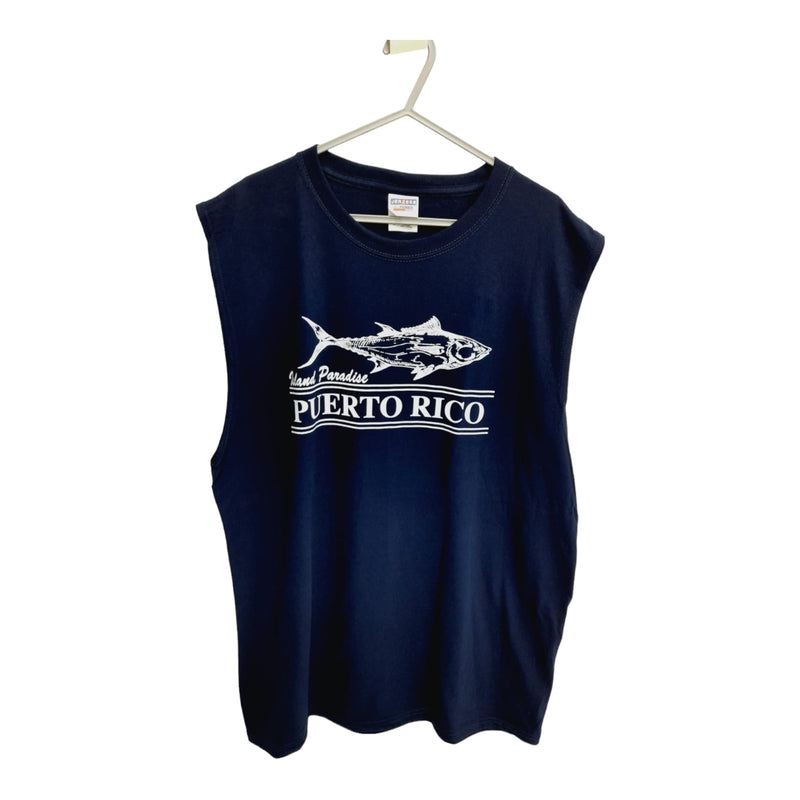 Souvenir de Puerto Rico - Sleeveless Shirts (Blue)