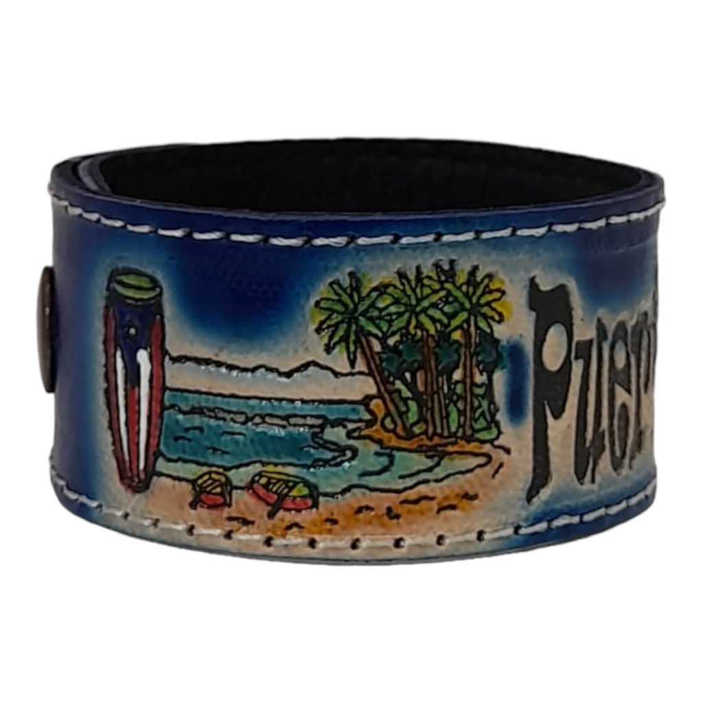 Souvenir de PR - Pulsera de Cuero (Large)