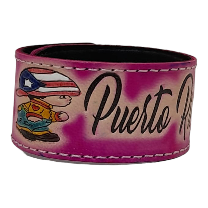 Souvenir de PR - Pulsera de Cuero (Large)